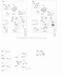 Carburetor Fuel Supply Diagram and Parts List for 405577-0001-B1  Briggs and Stratton Engine